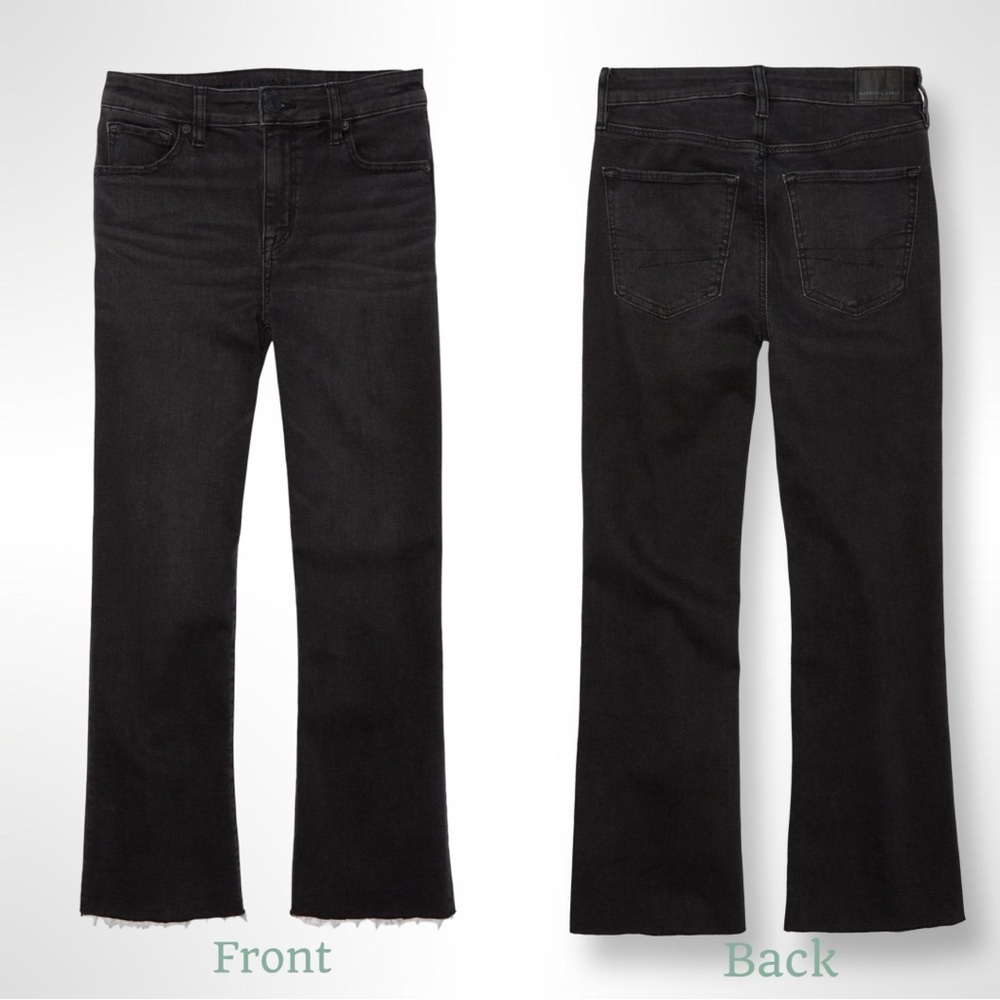 American Eagle Kick Boot Crop Jeans in vintage black - Picture 2 of 8